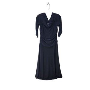 Jones New York Black Jersey Cowl Neck Dress